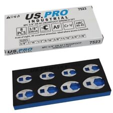 SAE Crow Foot Spanner Set 3/8" to 7/8"  US PRO TOOLS Open End Spanner