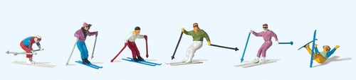 Skiers downhill - skiers, (x6