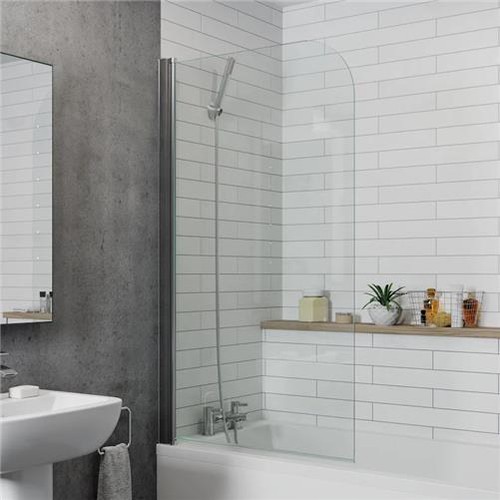 Curved edge bath shower screen - bath,