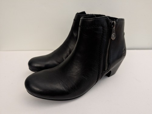Ladies rieker black leather - ladies,