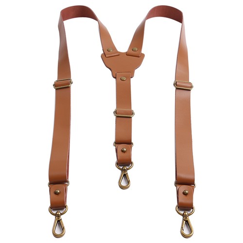 Mens genuine leather - leather, braces