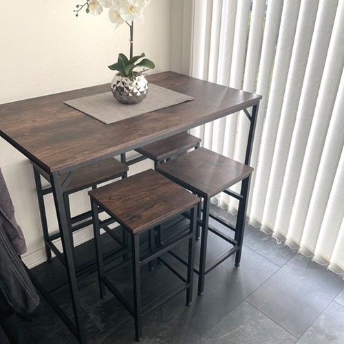 Breakfast bar table and - table, stools