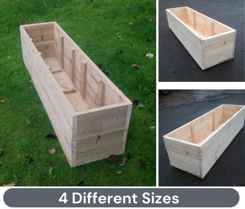 Large wooden garden planters - large,