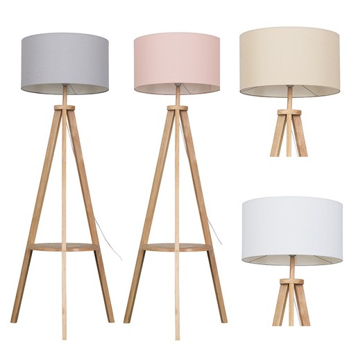 Wooden tripod floor lamp - floor,