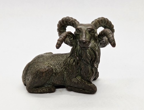 Japanese bronze ram okimono - japanese,