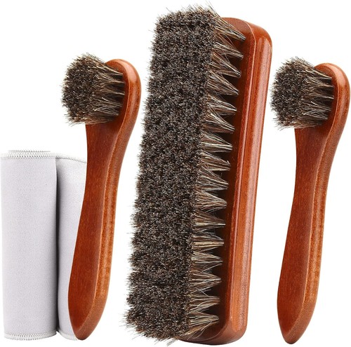 Piece horsehair shoe brush - shoe,