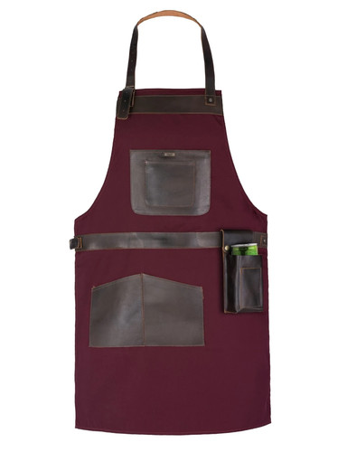 Genuine leather apron - apron, pockets