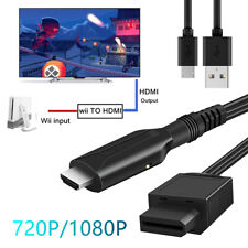 HD Wii to HDMI Adapter Converter with USB Cable High Speed Game Conversion Cord.