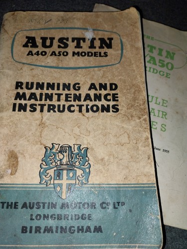 Austin a40 50maintenance maual - austin,