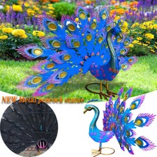 Peacock Statue Garden Decor Metal Peacock Yard Art Lawn Decor Outdoor 30/43cm