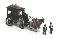 Horse Drawn Hearse Figure coffin E48 UNPAINTED N Gauge Scale Langley Models Kit