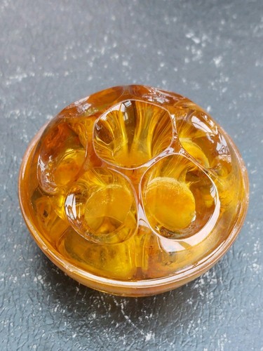Rare bright amber glass hole - rare,