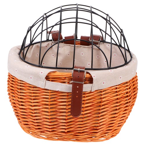 Removable wicker bike basket - removable,