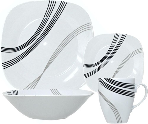 Piece dinner set striped - set,