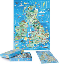 Jigsaw Puzzles for Adults 1000 Piece Map of Britain and Ireland Puzzle UK Map