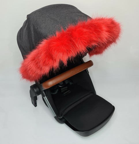 Luxury faux fur pram - luxury,
