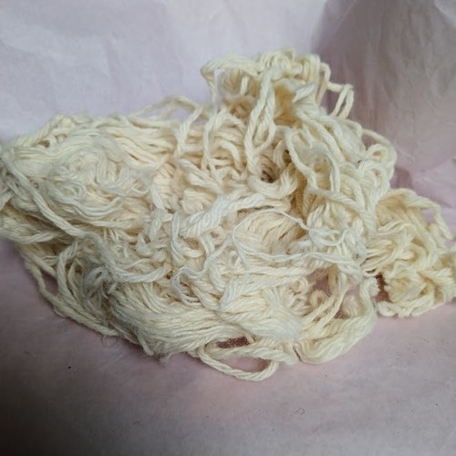 Readicut rug making wool - wool, cream