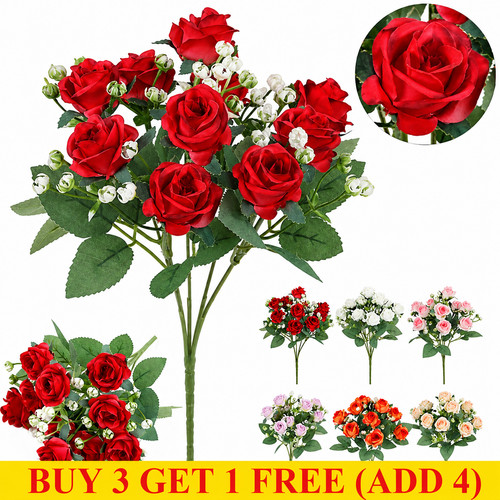 Heads artificial rose faux - artificial,