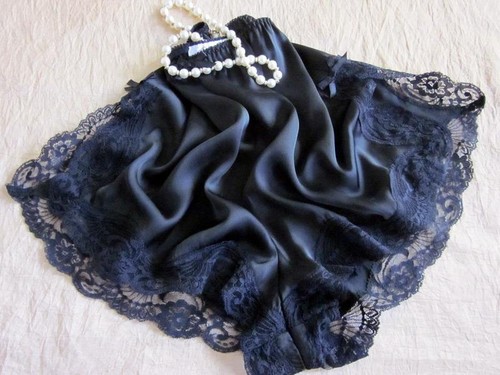Soft satin french knickers - satin,
