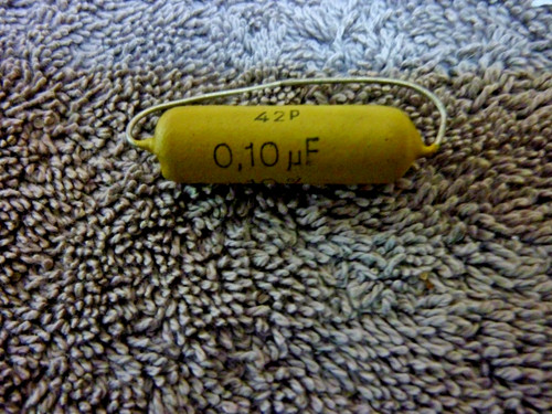Mullard mustard 10uf 400v - 0.10uf,