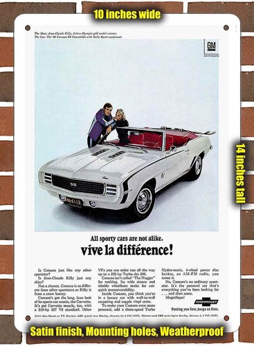 Metal sign 1969 camaro - metal,