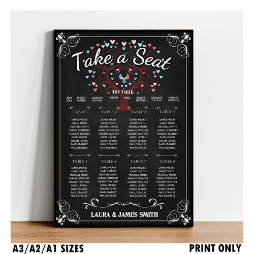 Personalised wedding table - personalised,