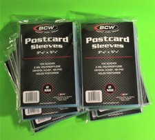 1000 U.S. POSTCARD POLY SLEEVES, CRYSTAL CLEAR - 3-11/16" x 5-3/4"-ARCHIVAL SAFE