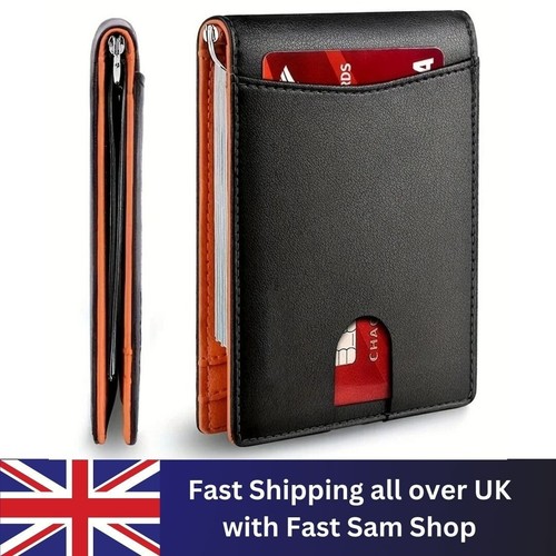 Genuine leather slim wallet - genuine,
