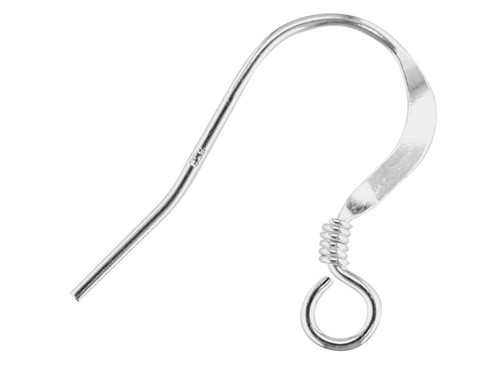 Sterling silver hook wire - silver,