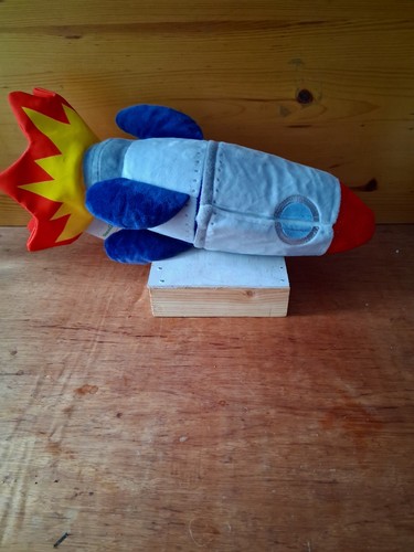 Dunelm space rocket soft toy - soft,