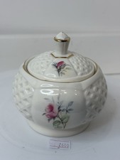Donegal Parian China "Irish Rose" Scalloped Covered Lidded Sugar Bowl