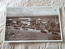 Pavilion and pier, Ryde, Isle of Wight, vintage postcard d484