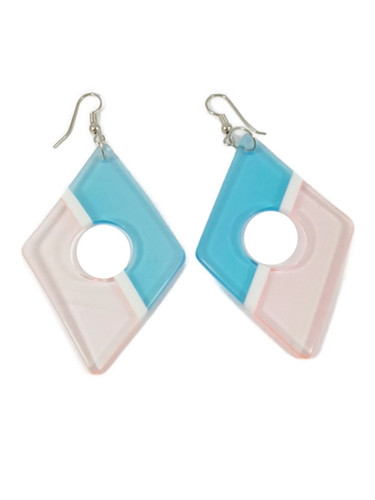 Drop dangle pink earrings - earrings,