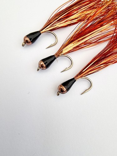 Trout flies 4mm tungsten black - trout,