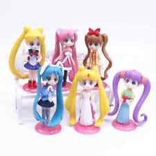6Pcs Anime Sailor Moon Tsukino Usagi PVC Action Figure Cake Decor Model Toppers