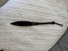 Black Leather Chevron Braided