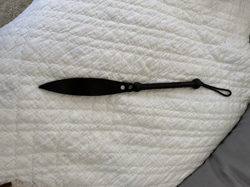 Black leather chevron braided - leather,