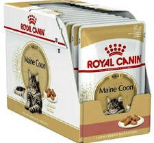 12 x ROYAL CANIN MAINE COON POUCHES 85G complete cat food rc wet feed pet meals 