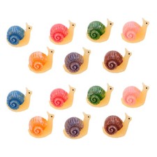  14 Pcs Garden Statue Snail Figurine Micro Landscape Animal Ornaments