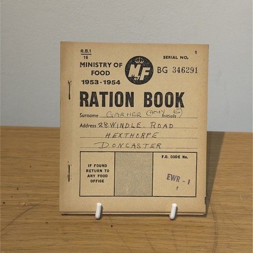 Ministry food ration book - ministry,