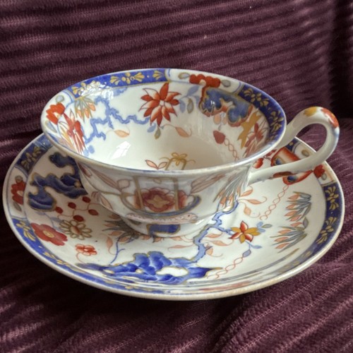 Minton imari cup and - imari, saucer