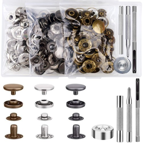 Set leather snap fasteners - snap,