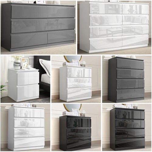 High gloss chest drawers - chest, of