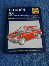 Citroen AX 1987 to 1994 Petrol