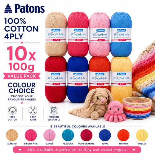 Patons 100 cotton 4 ply - cotton,