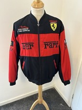 2002 Nice Man Ferrari Michael Schumacher Champion F1 Jacket XL Black Red Lana