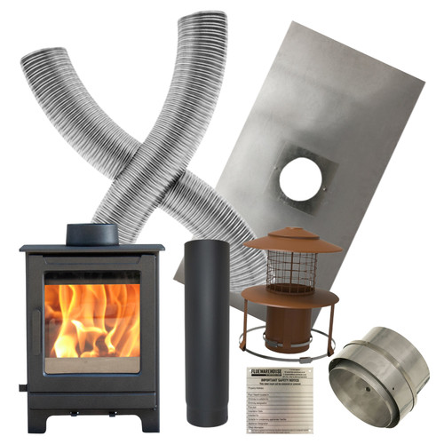Wood burning stove flue - wood, liner