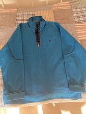 Fat face ‘airlie’ Men’s Sweatshirt, Medium, Blue, 1/4 zip