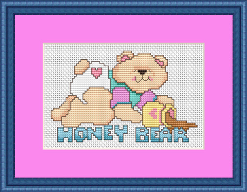 B031 honey teddy bear cross - b031,