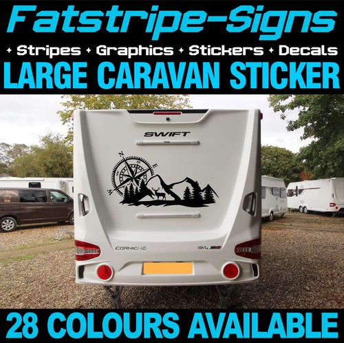 Compass mountain stickers - &,